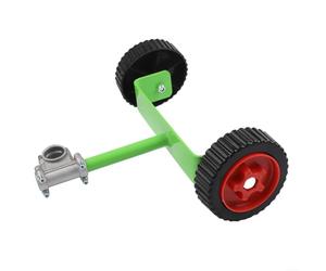 Rueda de apoyo resistente para podadoras de jardín con altura ajustable que proporciona estabilidad y experiencia cómoda de deshierbe (rueda auxiliar de 28 cm)