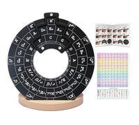 Rueda de aprendizaje de metal Circle of Fifths, herramienta de teoría musical para progresiones de acordes y escritura de canciones, con soporte de exhibición para músicos.