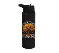 Rueda de bendiciones del equinoccio de otoño del año Pagan Mabon Stainless Steel Insulated Water Bottle