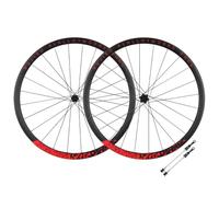 Rueda De Bicicleta 700C 9x100/10x135mm Bujes Trinquete 36T Liberación Rápida Center Lock Juego De Ruedas De Bicicleta Llanta De Freno De Disco(Rot,41mm)