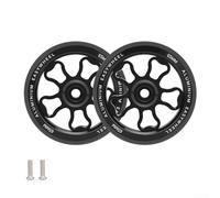 Rueda de bicicleta plegable ligera de 70 mm compatible con Brompton y para buje de aluminio 3Sixty y contacto de goma completo para un rendimiento estable de rodadura (negro)