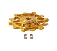 Rueda de cambio trasera de aleación de aluminio CNC para bicicletas de carretera con rodamientos de cerámica Si3N4 para una mayor durabilidad (oro 14T)