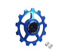 Rueda de cambio trasera de aleación de aluminio con rodamiento de cerámica 11T-17T, polea de bicicleta ligera con diseño sellado impermeable a prueba de polvo para carretera o (Blue13T)