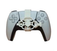 Rueda de carreras compacta para controlador de dirección 3D, accesorio portátil para rueda de juego PLA para conducción dinámica y deriva realista, equipo de simulación colorido (blanco)