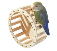 Rueda de carreras de loros - 8 pulgadas ruedas de ejercicio de madera de inteligencia para conuras, sección de sector con función de entrenamiento interactiva, accesorios de jaula parakets
