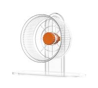 Rueda de carreras transparente para hámster: cada vez más grande, silenciosa, estable, segura, duradera, fácil de montar, fácil de limpiar para hámsters dorados, erizos, ardillas voladoras, animales