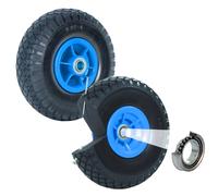 Rueda de Carretilla Caucho Macizo 260mm 3.00-4 PU 2x Repuesto para Carro Sacos