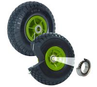 Rueda de Carretilla Caucho Macizo 260x85 MM 3.00-4 2er Set Carro Sacos Repuesto