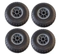 Rueda de Carretilla Caucho Macizo Bollerwagenräder 4x 260x85 MM 3.00-4A Gris