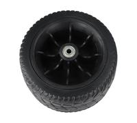 Rueda de carretilla de mano de goma y plástico de 6,7 pulgadas de diámetro de 3,9 pulgadas de ancho y 0,3 pulgadas de diámetro interior, antideslizante, silenciosa, resistente al calor, capacidad de
