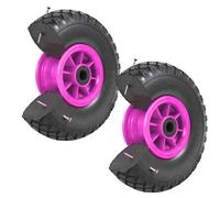 Rueda de Carretilla Goma 2er Set 260mm 3.00-4 PU Carro Sacos Repuesto 75mm