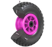 Rueda de Carretilla Rueda de Repuesto 260x85mm 3.00-4 PU Carro Sacos 75mm Fucsia