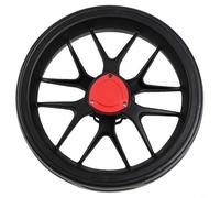 Rueda de carrito de golf de espuma EVA de 10 pulgadas, 255 mm, 10 mm, repuesto de eje para carrito de golf con cubo de plástico, paseo silencioso, negro, azul, verde, rojo (negro)