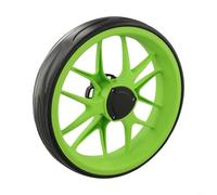 Rueda de carrito de golf de espuma EVA de 10 pulgadas, 255 mm, 10 mm, repuesto de eje para carrito de golf con cubo de plástico, paseo silencioso, negro, azul, verde, rojo (verde)