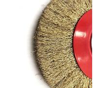 Rueda de cepillo de alambre de alta velocidad de 4/5/6/7/8 pulgadas con agujero de 20/30 mm para tareas de acondicionamiento basadas en amoladora angular (8 pulgadas)