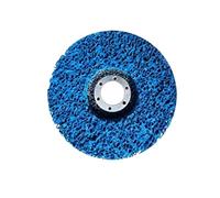 Rueda de cepillos con forma de copa abrasiva Disco abrasivo Coral, disco de tira polietileno, rueda pulido for amoladora angular, pintura limpia, 1 unidad(Blue)