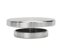 Rueda de cerámica de aleación de aluminio con base giratoria de doble cara, tocadiscos de cerámica para hacer modelos, exhibición de bonsái, decoración de pasteles y uso de caballete de artista (11 cm