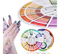 Rueda de color de 23.5 cm, guía de mezcla de colores portátil: círculo cromático perfecto para artistas, diseñadores y maquilladores. Te ayuda a combinar pigmentos de forma profesional.