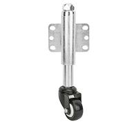 Rueda de compuerta ajustable de PU Rueda giratoria de resorte resistente con ajuste automático Altura de carga automática de 110 lb Capacidad de carga para puertas de granja de madera al aire libre