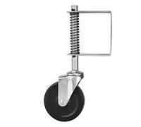 Rueda de compuerta, Rueda de compuerta de goma de 4 "Ruedita giratoria con resorte Resistente Capacidad de carga de 220 lb, facilita la apertura y cierre de la compuerta