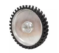 Rueda de contacto de goma acanalada de 150x50mm, amoladora de correa equilibrada dinámicamente, juego de correa de lijado para molienda de Metal, ID 28mm, dureza 75