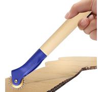 Rueda de copiadora, accesorio de costura, para plantillas de costura, con mango de madera, cortador de puntos, espaciador, perforación, etiquetado para tejidos, tarjetas de arte, álbumes de recortes