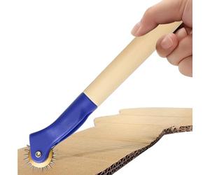 Rueda de copiadora, accesorio de costura, para plantillas de costura, con mango de madera, cortador de puntos, espaciador, perforación, etiquetado para tejidos, tarjetas de arte, álbumes de recortes