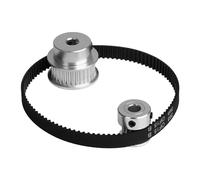 Rueda de correa dentada GT2, 48 dientes, 16 dientes, juego de reducción, relación de transmisión 3:1/1:3, correa dentada de goma antideslizante, ancho de 6mm(16T5x48T8 400mm)