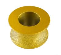 Rueda de disco de molienda de 74 x 20 mm, perfil soldado al vacío seco con borde redondeado abrasivo para uso de amoladora angular 100 (35 mm)