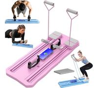 Rueda de ejercicio con soporte de codo, tabla de rodillo de rebote automático con bandas de resistencia (2)