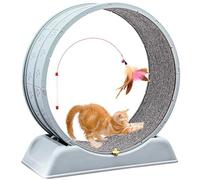 Rueda de Ejercicio de Gato para la Pista alfombrada Interiores, Ultra mesas y extraíbles, con Mecanismo de Bloqueo para la Vida más Larga de Kitty