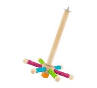 Rueda de ejercicio de loros atractivos con perchas envueltas en sisal de rotación de 360 grados y jaula de fácil instalación de jaula de juguete masticable para pájaros