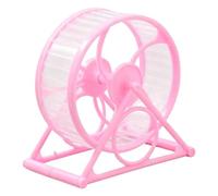 Rueda de ejercicios para hámster, juguete silencioso para correr de 14 x 9 x 14 cm, con soporte, diseño de PVC transpirable, accesorio de ejercicio de suave y silencioso, ruedas de actividad de