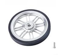 Rueda de empuje de aluminio anodizado de 85 mm para bicicletas plegables Brompton con goma lubricada resistente al desgaste y diseño de borde liso (plata)