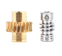 Rueda de engranaje 20:1, piezas de robot industrial de alta torsión con eje de metal de bronce, reemplazo para engranaje 4:1 con rueda de bronce duradera y eje de metal, para
