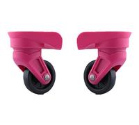 Rueda de equipaje de repuesto, reemplazo de ruedas de equipaje, rueda giratoria de 360 grados for equipaje, rueda silenciosa, repuesto de maleta, ruedas de reparación, piezas giratorias(Size:Rosa ro