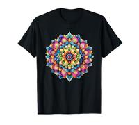 Rueda de Flor de meditación con Mandala de Loto Camiseta