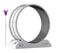 Rueda de Gato para Gatos Interiores - Rueda de Ejercicio Gato | Traquilla de pérdida de Peso para Gatito: Entrenamiento silencioso Anti -Falling Treadmill Running Fitness Wheels con Teaser para Gatos