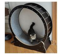 Rueda De Gato,Rueda Para Correr Para Gatos, Cinta de correr for gatos Duty con ruedas, color negro, silenciosa, tamaño pequeño, mediano y grande, tabla rascadora for gatos(L-Inner Diameter 100cm(39 3/