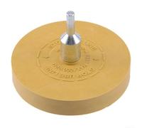 Rueda de goma de borrar de 88 mm para taladro, accesorio removedor de calcomanías de caramelo, eliminación de rayas de bajo calor, seguro en pintura, herramienta gráfica de vinilo, color amarillo