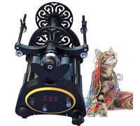 Rueda De Hilar Eléctrica 12V Máquina De Bobinado De Lana 800 Rpm Con Marcha Adelante/atrás Capacidad De 4oz/8oz (120g/240g), Velocidad Ajustable Para Tejer Hilo Hilar Pelo De Mascotas(Black2)