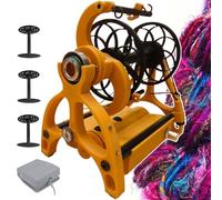 Rueda De Hilar Eléctrica 800rpm Devanadora Automática Con Pedal 3 Bobinas,control De Velocidad Continuo Para Pelo De Perro Pelo Gato Lana Capacidad 120g Hilado Hacia Delante Hacia Atrás(Gold)