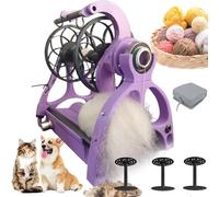 Rueda De Hilar Eléctrica 800rpm Devanadora Automática Con Pedal 3 Bobinas,control De Velocidad Continuo Para Pelo De Perro Pelo Gato Lana Capacidad 120g Hilado Hacia Delante Hacia Atrás(Purple)