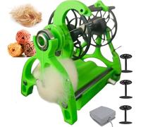 Rueda De Hilar Eléctrica 800rpm Devanadora Automática Con Pedal 3 Bobinas,control De Velocidad Continuo Para Pelo De Perro Pelo Gato Lana Capacidad 120g Hilado Hacia Delante Hacia Atrás(Green)