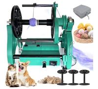 Rueda De Hilar Eléctrica 800rpm Devanadora Automática Con Pedal 3 Bobinas,control De Velocidad Continuo Para Pelo De Perro Pelo Gato Lana Capacidad 120g Hilado Hacia Delante Hacia Atrás(Green1)