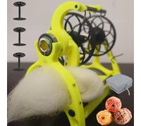 Rueda De Hilar Eléctrica 800rpm Devanadora Automática Con Pedal 3 Bobinas,control De Velocidad Continuo Para Pelo De Perro Pelo Gato Lana Capacidad 120g Hilado Hacia Delante Hacia Atrás(Green2)