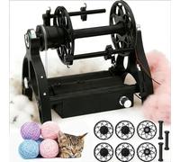 Rueda De Hilar Eléctrica, Devanadora Automática 800rpm Con Pedal Y 3 Bobinas Velocidad Regulable Para Manualidades Con Pelo De Perro Lana Pelo De Gato Marcha Adelante Y Atrás(Black)