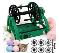 Rueda De Hilar Eléctrica, Devanadora Automática 800rpm Con Pedal Y 3 Bobinas Velocidad Regulable Para Manualidades Con Pelo De Perro Lana Pelo De Gato Marcha Adelante Y Atrás(Green)