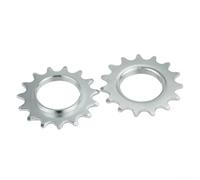 Rueda de inercia de acero de una sola velocidad 13T-18T piñón para bicicleta de carretera MTB engranaje fijo conducción suave silencioso diseño ligero acabado plateado piezas de ciclismo (15T)