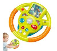 Rueda De Juguetes De Conducción Simulada - Conjunto De Dirección Ligero De Música Interactiva, Pareciendo Juego De Lectura | Aprendizaje Eléctrico Educativo para Niños Niñas Tempranas De Dev